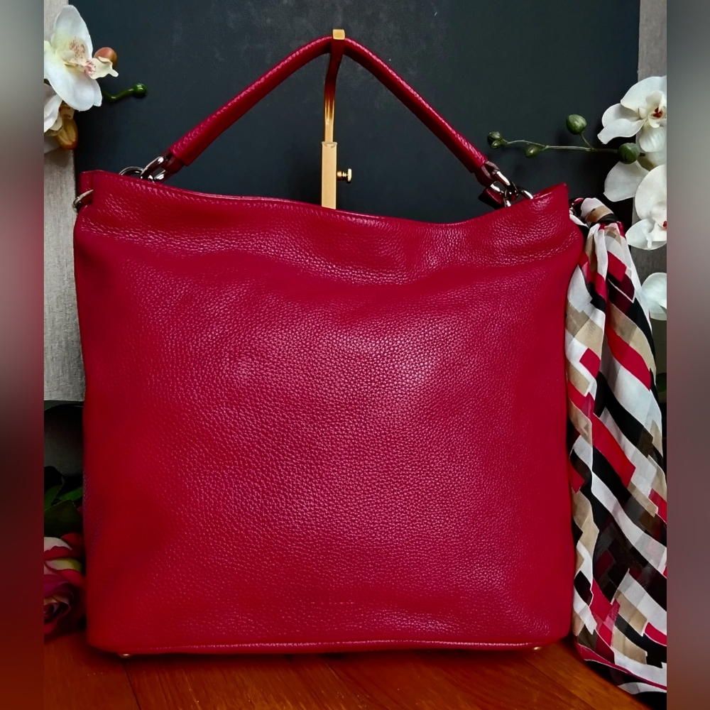 Furla Red Leather Shoulder Bag - Picture 3 of 12